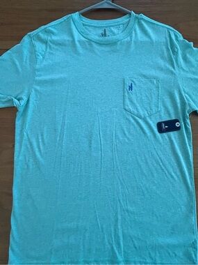 johnnie-O Light Green Crew Neck Pocket Tee “Greenie”